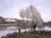 camille corot Ville d-Avray oil on canvas